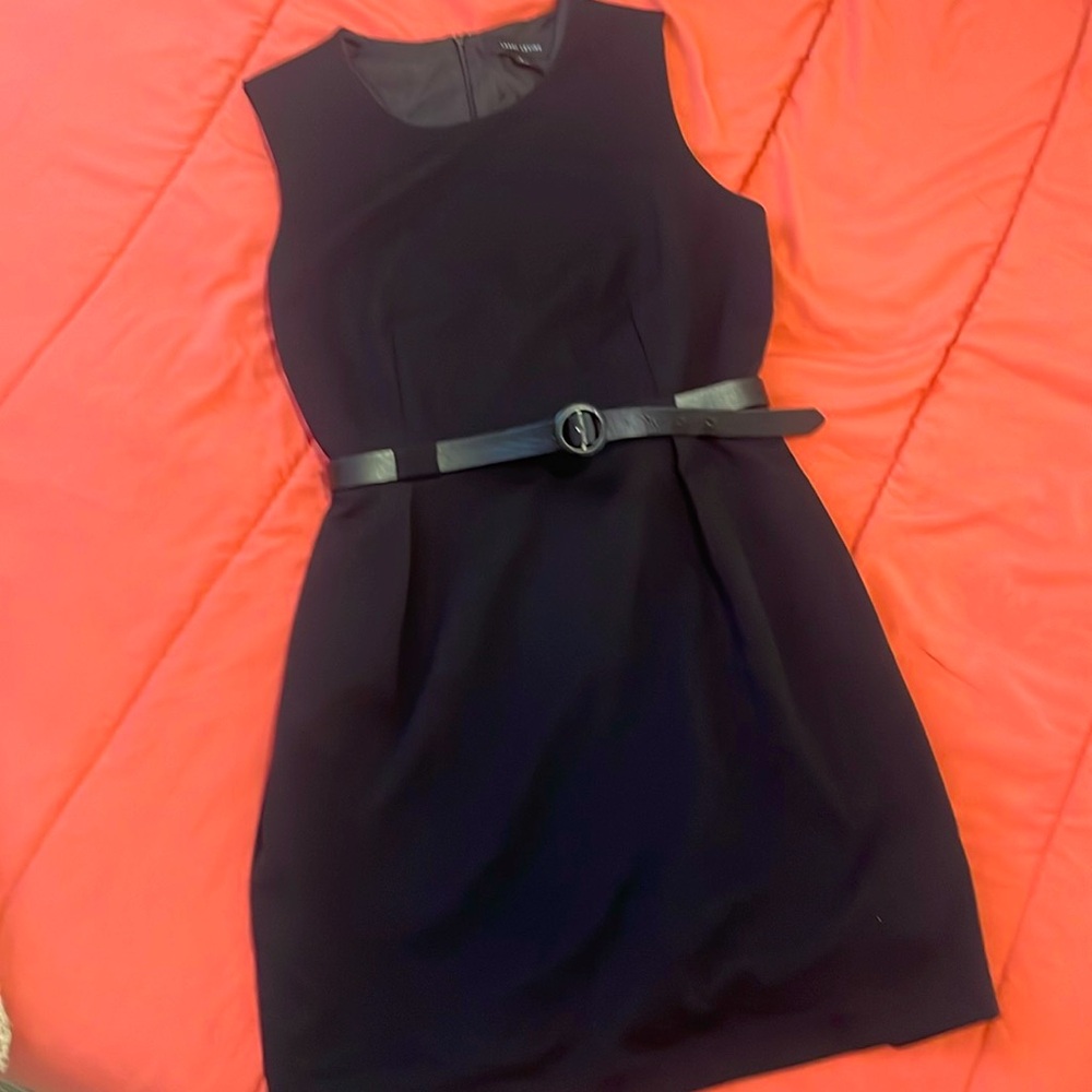 Belted Larry Levine Shift Dress